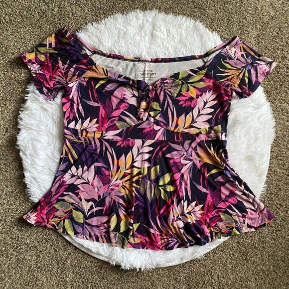 Torrid Super Soft Knits Top Multicolor Stretchy Womens Size 3X - Picture 1 of 7